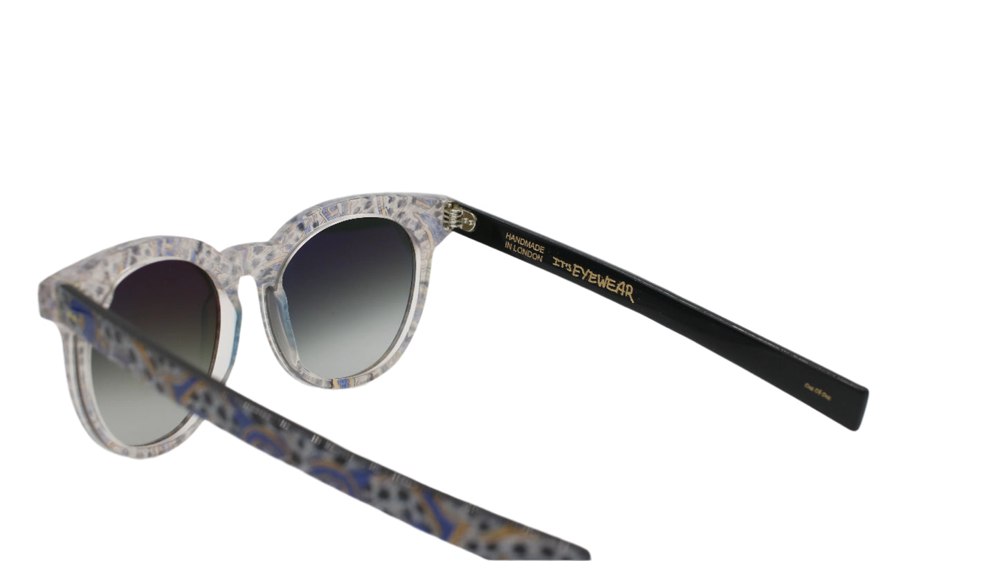 Patterned Cat-Eye Frame – Vibrant Mosaic Acetate 1 of 1